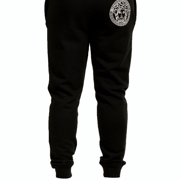 Versace Men's Black & White Logo Medusa Head Sweat Track Pants US M IT 50 - Picture 4 of 6